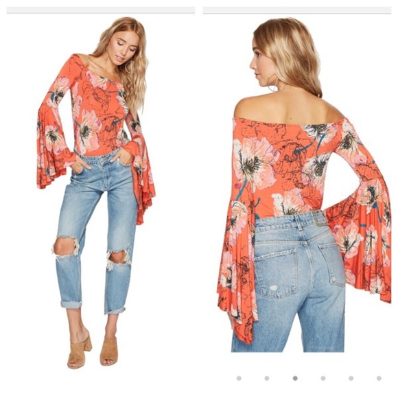 Free People Tops - Free People Birds Paradise Off Shoulder Top Large